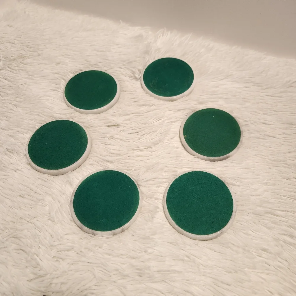 💕Vintage White and Gray Marble Coaster Set of 6 Made in Taiwan 1980s
